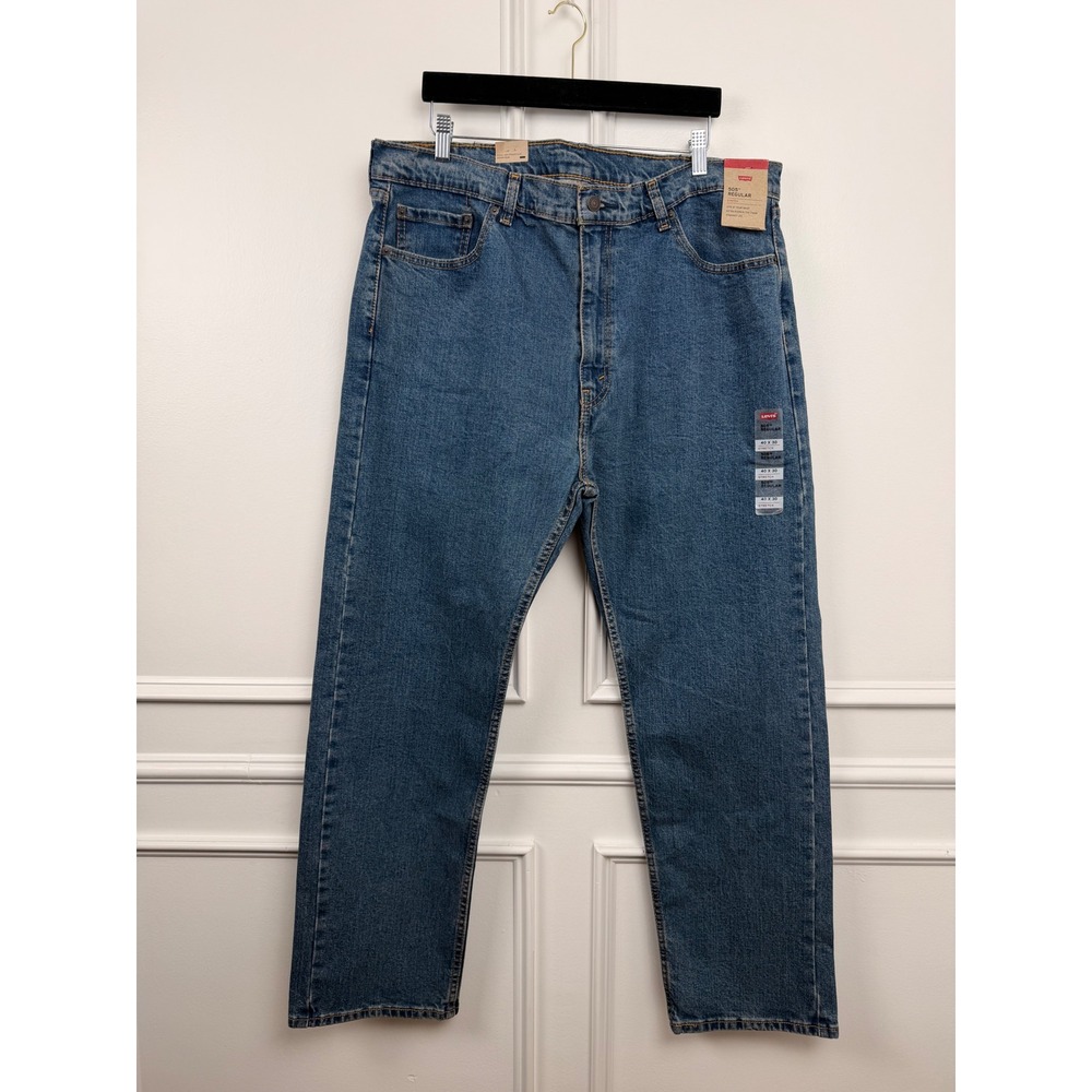 Levi's 505 Men's 40x30 Medium Wash Stretch Regular Fit Jeans NWT